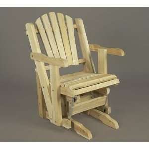   Natural Cedar Outdoor Wooden Single Glider Chair Patio, Lawn & Garden
