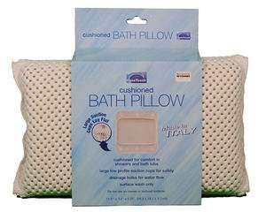 Aqua Touch Cushioned Head Rest Bath Pillow With Suction 0041500041773 