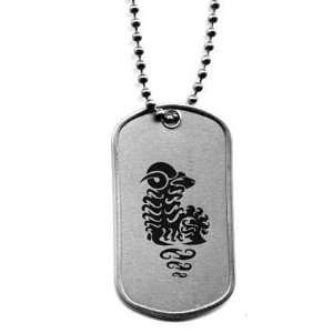 Aries Zodiac Stainless Steel Dog Tag Pendant Necklace