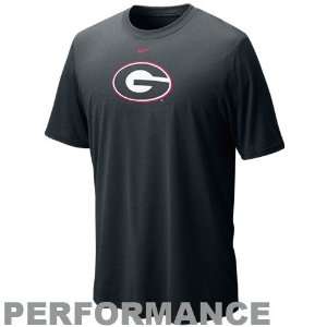 Nike Georgia Bulldogs Black Legend Logo Performance T shirt (X Large)