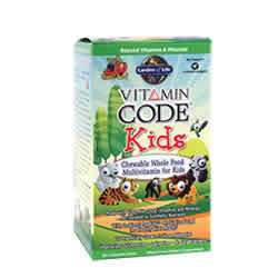 Garden of Life VITAMIN CODE   Kids, 60 Chewable 658010114400  