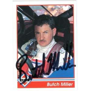 Butch Miller autographed Trading Card (Auto Racing) 1992 Tracks, #45