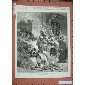  1882 Egypt Crisis Rioters Alexandria Wrecking Shop Men 