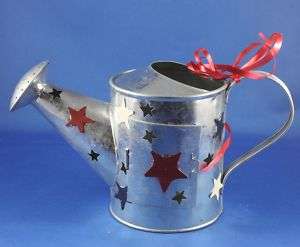 Metal Watering Can Tea Light Candle Holder Star Cut Out  