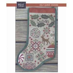    Holly Quaker Stocking   Cross Stitch Pattern Arts, Crafts & Sewing
