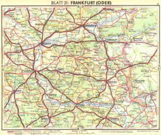 GERMANY Frankfurt(Oder), 1936 map  