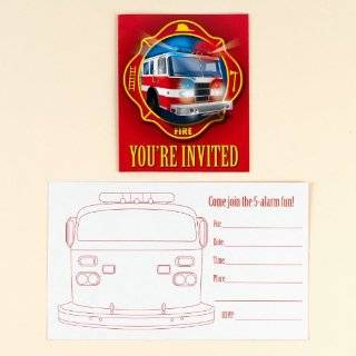  Firefighter Invitations 8ct Toys & Games