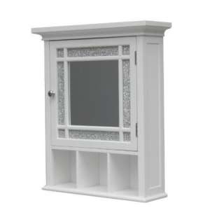 New Windsor Bathroom Medicine Cabinet w/ 1 Door & 3 Cubbies   White 