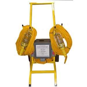   Explosion Proof 4 Light GFI Cart with No Flat Tires   50 foot cord