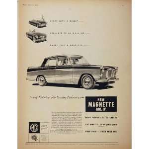  1962 Ad Vintage MG Magnette Mark IV British Sports Car 