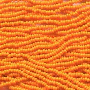 Light Orange Opaque Czech 11/0 Glass Seed Beads (4)(6 String Hanks 