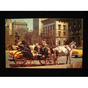 Carriages on 59th Street, New York City 1950s Postcard not applicable 