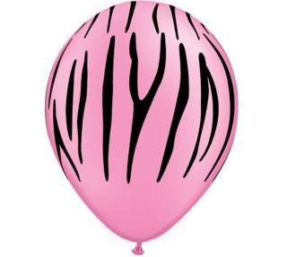 Pink Zebra Balloon Birthday Bridal Baby Shower Safari Jungle Zoo Latex 