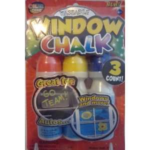 Washable Window Chalk 3 Count Set by Color Zone (red, yellow and blue)