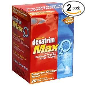 Dexatrim Max 2O Dietary Supplement, Tangerine Orange, 20 tablets (Pack 
