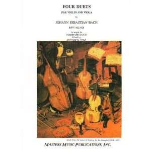  Bach, J.S. Four Duets, BWV 802 805 Violin and Viola Score 