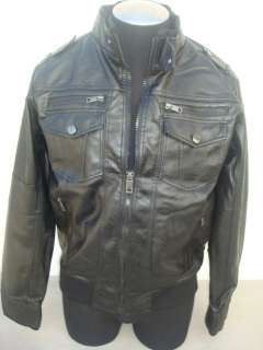 VICTORIOUS MEN NEW BLACK PU LEATHER GOOD QUALITY JACKET CASUAL PARTY 
