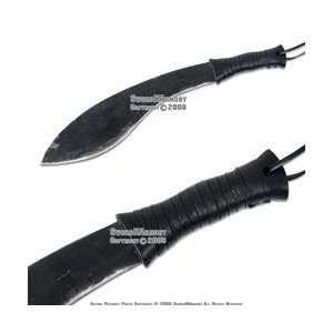 Full Blackened Carbon Steel Kukuri Machete Sword  Sports 