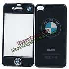 NEW Black Protection Soft Skin Front/Back Cover for iPhone 4 4S BMW 