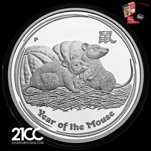 2008 Year of the Mouse Rat $1 Silver PROOF Lunar II  