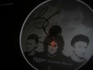BRIAN MAY HANDSIGNED QUEEN MONTAGE AUTOGRAPH.FREDDIE MERCURY.ROGER 