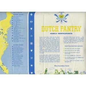  Dutch Pantry Family Restaurants Placemat East Coast 