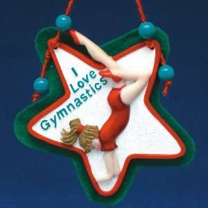  I Love Gymnastics Christmas Ornament 4 #W3136