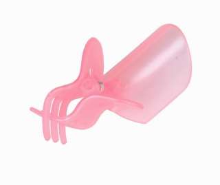 Pack Pink Manicare Finger Nail Art Tips Cover Polish Protector Clip 
