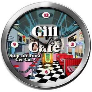 GILL 14 Inch Cafe Metal Clock Quartz Movement