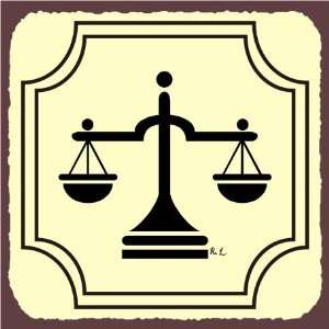  Justice Scales Vintage Metal Lawyer Retro Tin Sign