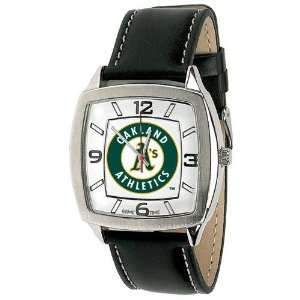  Oakland Athletics Mens Retro Style Watch Leather Band 