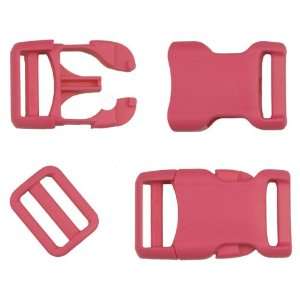   10 3/4 Pink Contoured Side Release Buckle & Triglide