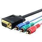 VGA to RCA Component Cable Male For PC LCD Projector