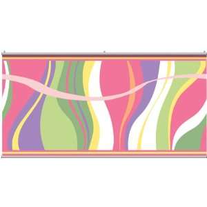 Groovy Wave   Pink Minute Mural Wall Covering  Kitchen 