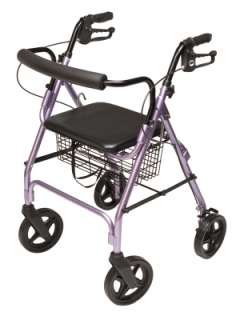   walkabout four wheel contour deluxe rollator offers a comfortable
