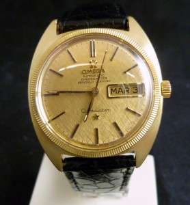 Vintage Omega Constellation 18k Solid Gold Day Date Automatic Mens 