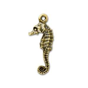  Antique Gold Seahorse Charm Arts, Crafts & Sewing