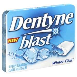 Dentyne Blast Gum Winter Chill   Ten 9 Ct. Packs  Grocery 