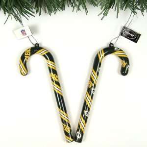  GREEN BAY PACKERS CANDY CANE CHRISTMAS ORNAMENTS (6 