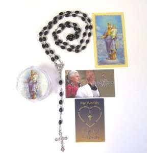 Blessed By Pope Benedit XVI Our Lady of the Rosary Black 