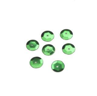 Sequins Loose Kelly Green Round Cup 8mm 400 pieces  