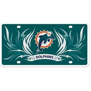  NFL Miami Dolphins License Plate Flame