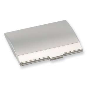  Matte/Shiny Silver Finish Metal Business Card Case 