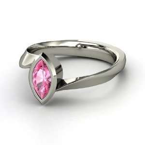    Magic Marquise Ring, Marquise Pink Sapphire Platinum Ring Jewelry
