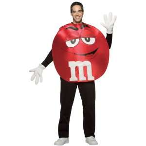   By Rasta Imposta M&Ms Red Poncho Adult Costume / Red   Size Standard