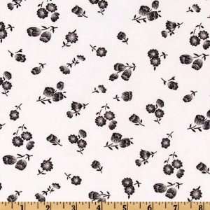  60 Wide Stretch Jersey ITY Knit Flower Buds Black/White 