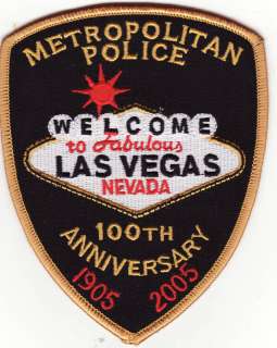 Las Vegas Nevada NV Metro Police100th Anniversary Patch  