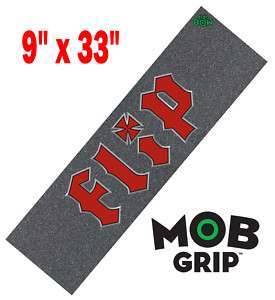 MOB GRIP Red FLIP METALHEAD Logo Skateboard Grip Tape  