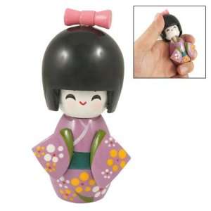   Kimono Smiling Girl Kokeshi Doll Wooden Toy Arts, Crafts & Sewing