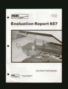 John Deere Chaff Spreader Pami Evaluation Report Tests  